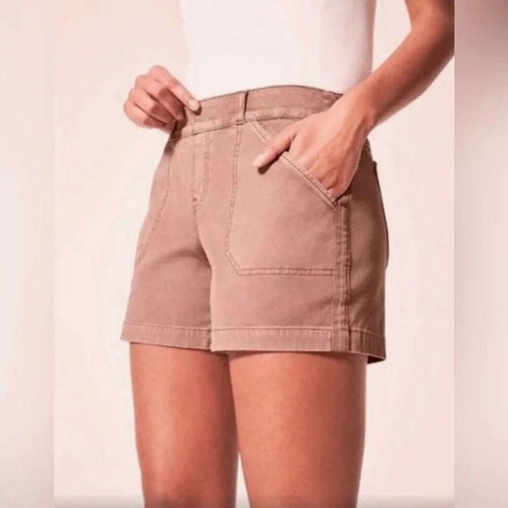 NWT Spanx Mauve twill shorts 6 inch inseam